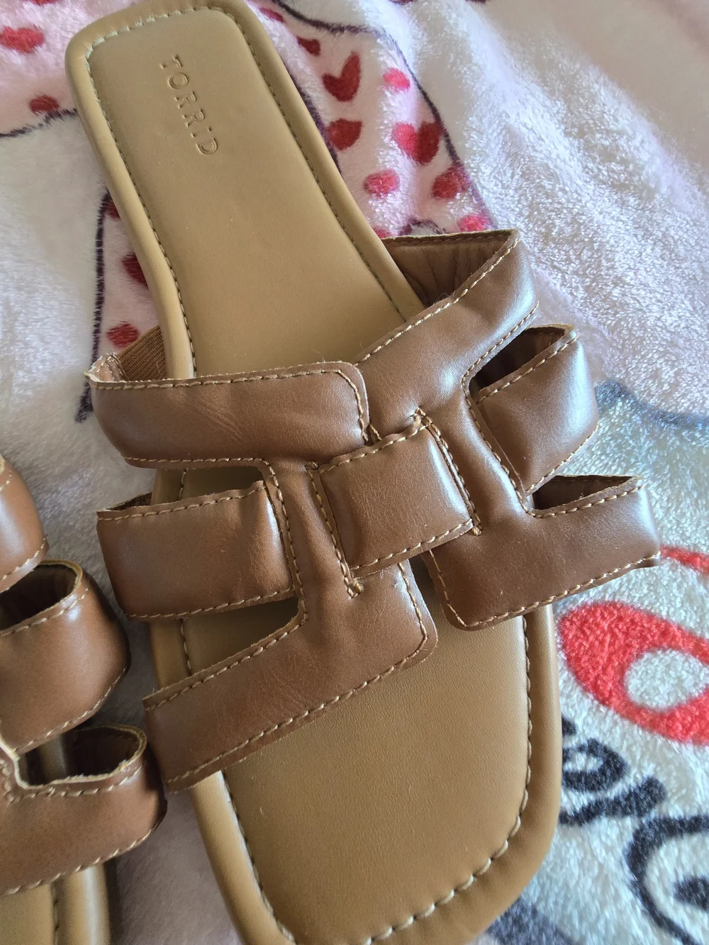 torrid Tan Braided Strap Slide Sandals
